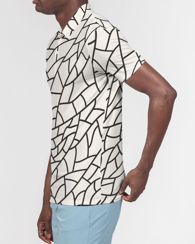 Glass Mud Men's Slim Fit Short Sleeve Polo