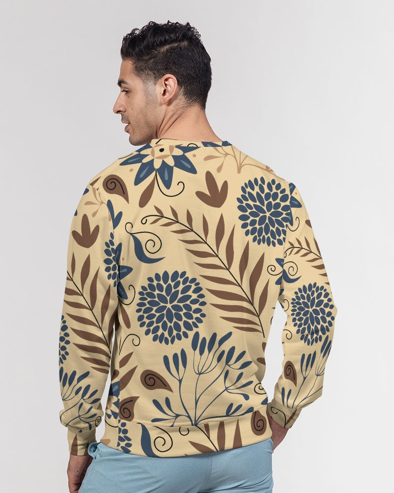 Vintage Paisley Men's Classic French Terry Crewneck Pullover