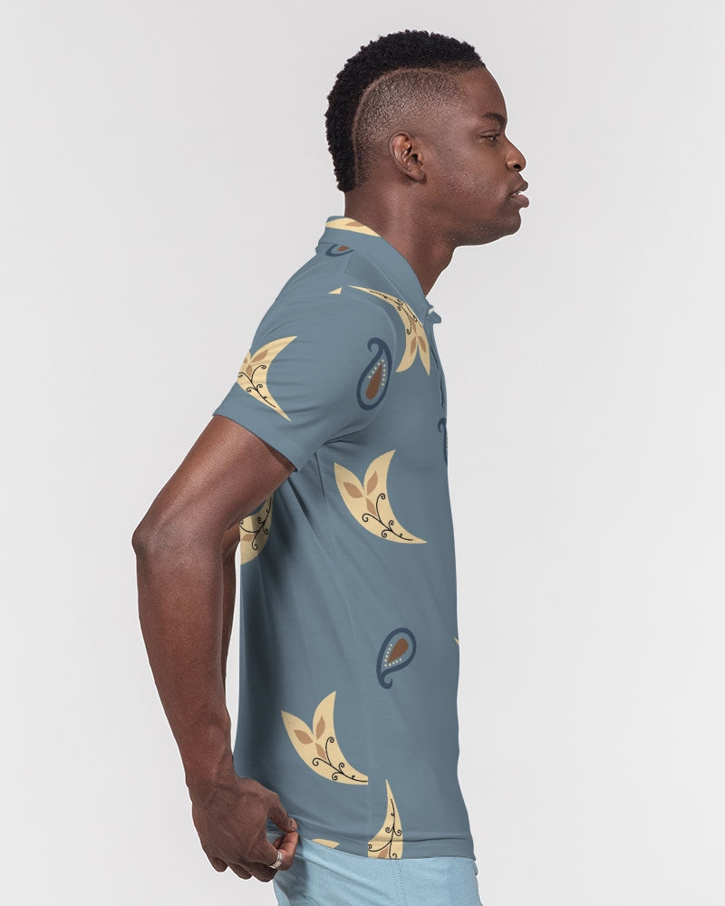 Avocado Paisley Men's Slim Fit Short Sleeve Polo