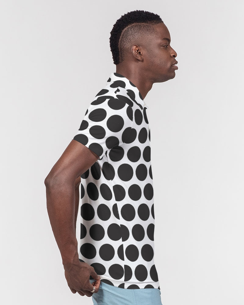 Reverse Polka Men's Slim Fit Short Sleeve Polo