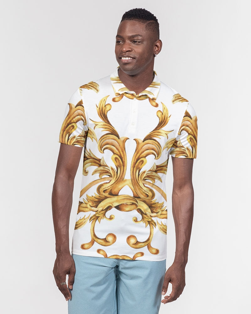 Vintage Gold Men's Slim Fit Short Sleeve Polo