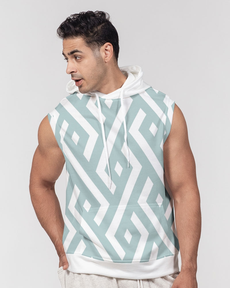 Green Diamonds Premium Sleeveless Hoodie