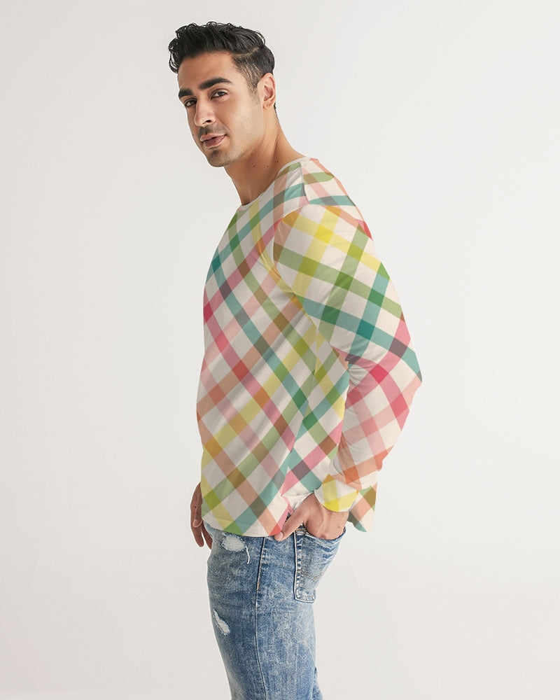 Pretty Plaid Men's Long Sleeve Tee