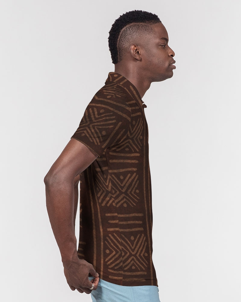 African Beauty Men's Slim Fit Short Sleeve Polo