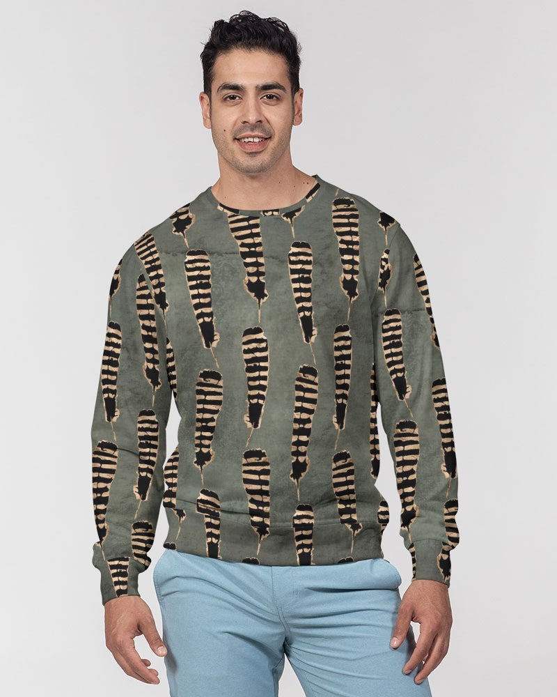 Feather Sense Men's Classic French Terry Crewneck Pullover