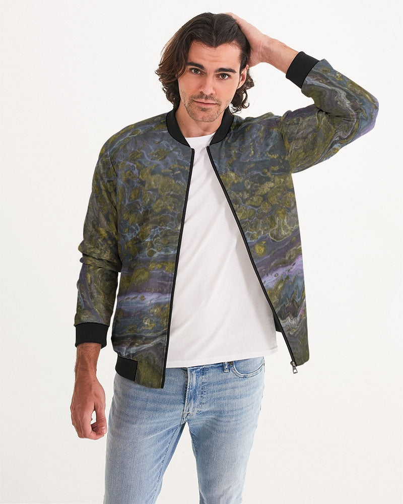 Men's Gold Paint Bomber Jacket — bold all-over print by AmbiVirile, view 5