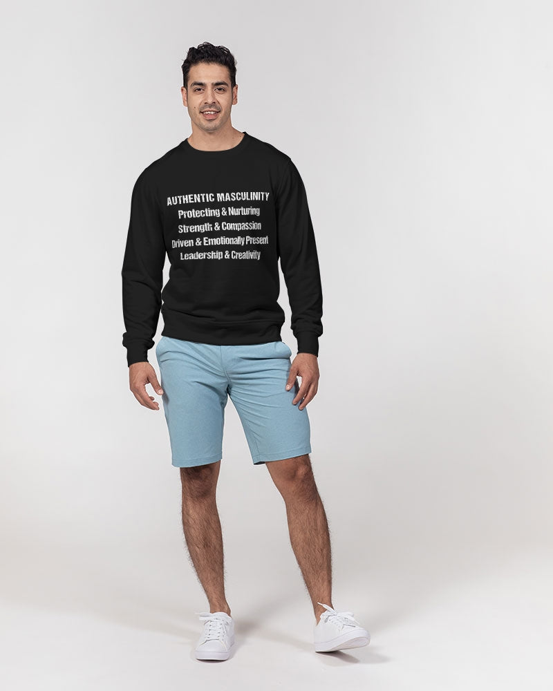 Authentic Masculinity Men's Classic French Terry Crewneck Pullover