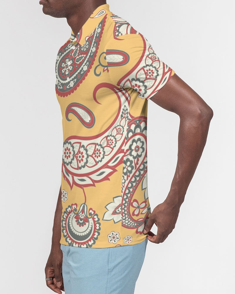 Canary Paisley Slim Fit Polo