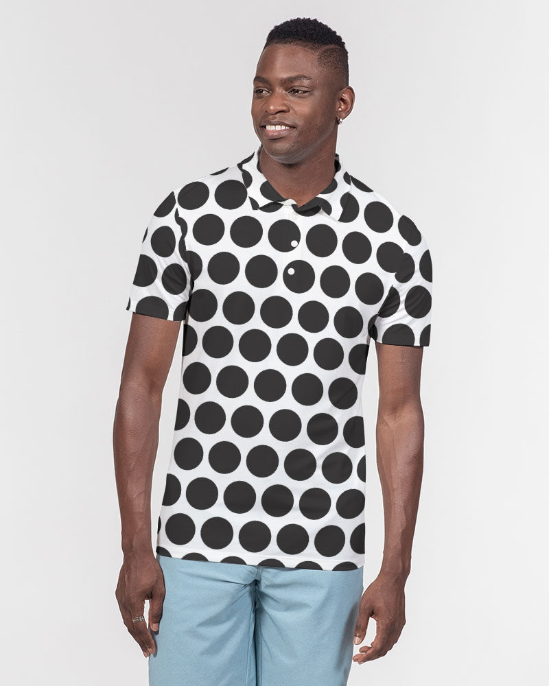 Reverse Polka Men's Slim Fit Short Sleeve Polo