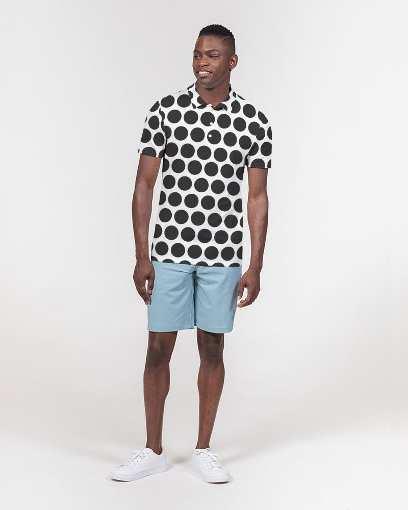 Reverse Polka Men's Slim Fit Short Sleeve Polo