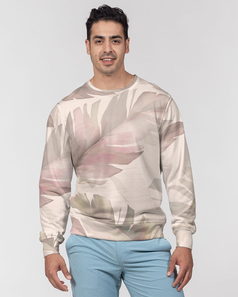 Blushing Leaves Men's Classic French Terry Crewneck Pullover