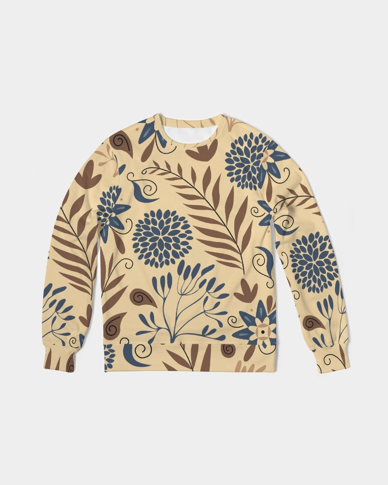 Vintage Paisley Men's Classic French Terry Crewneck Pullover