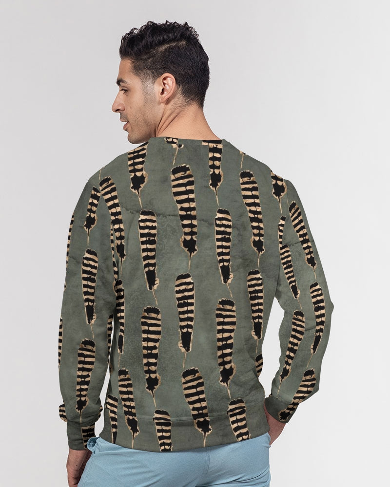 Feather Sense Men's Classic French Terry Crewneck Pullover