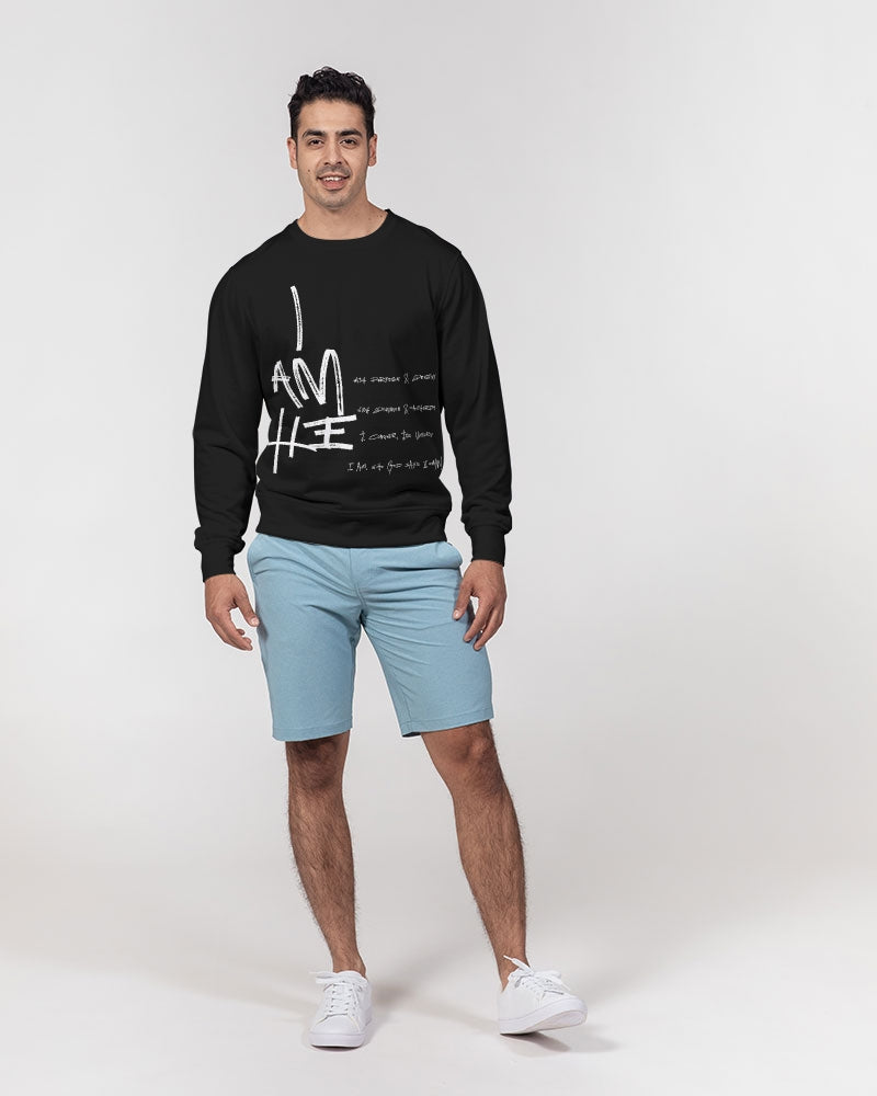 I AM HE Men's Classic French Terry Crewneck Pullover