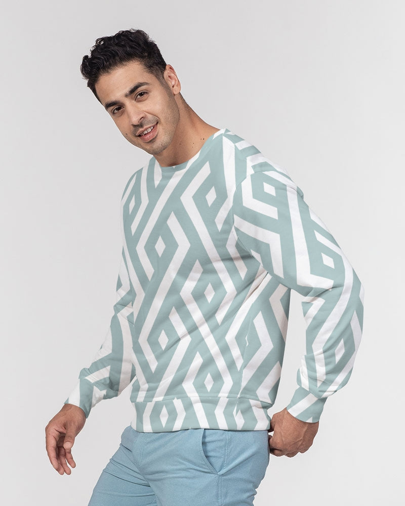 Green Diamonds Men's Classic French Terry Crewneck Pullover