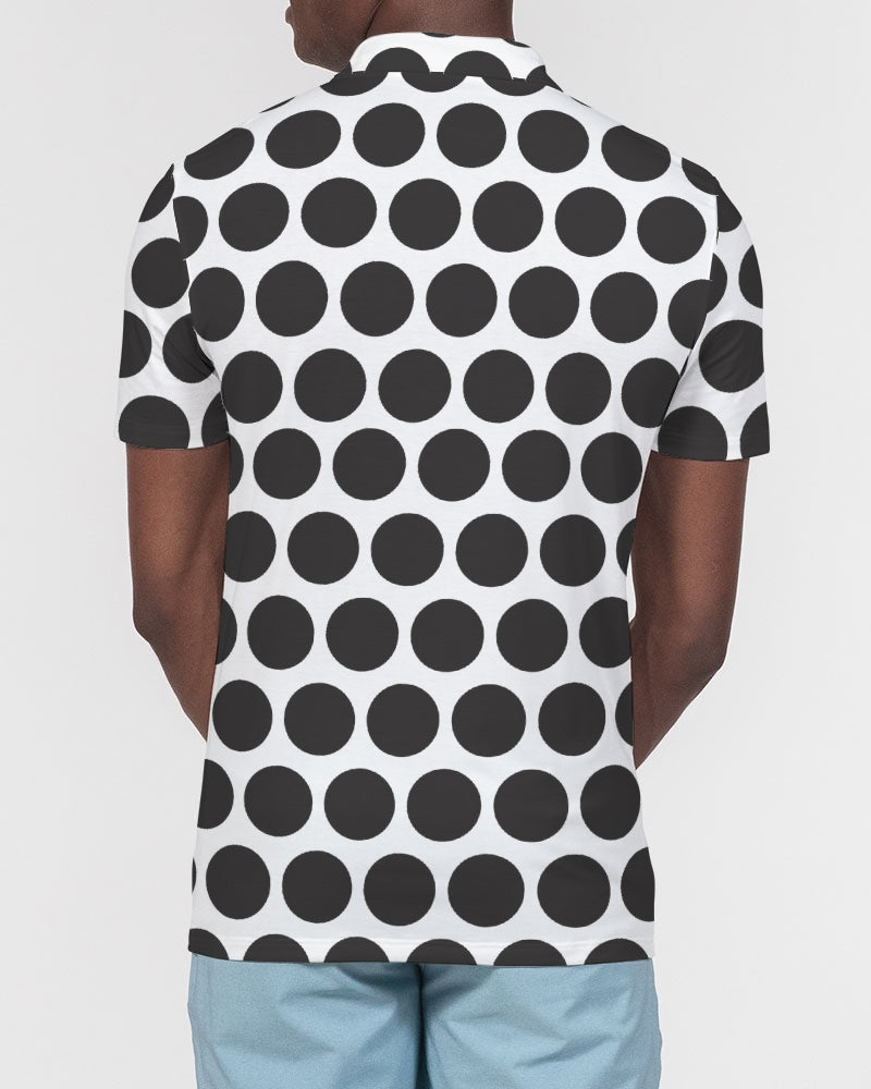 Reverse Polka Men's Slim Fit Short Sleeve Polo