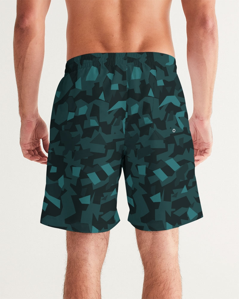 AV Teal Camo Men's Swim Trunk