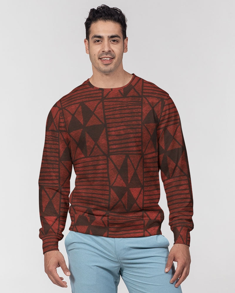 Tribal Diamond Men's Classic French Terry Crewneck Pullover