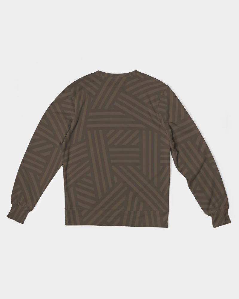 brown weave Men's Classic French Terry Crewneck Pullover