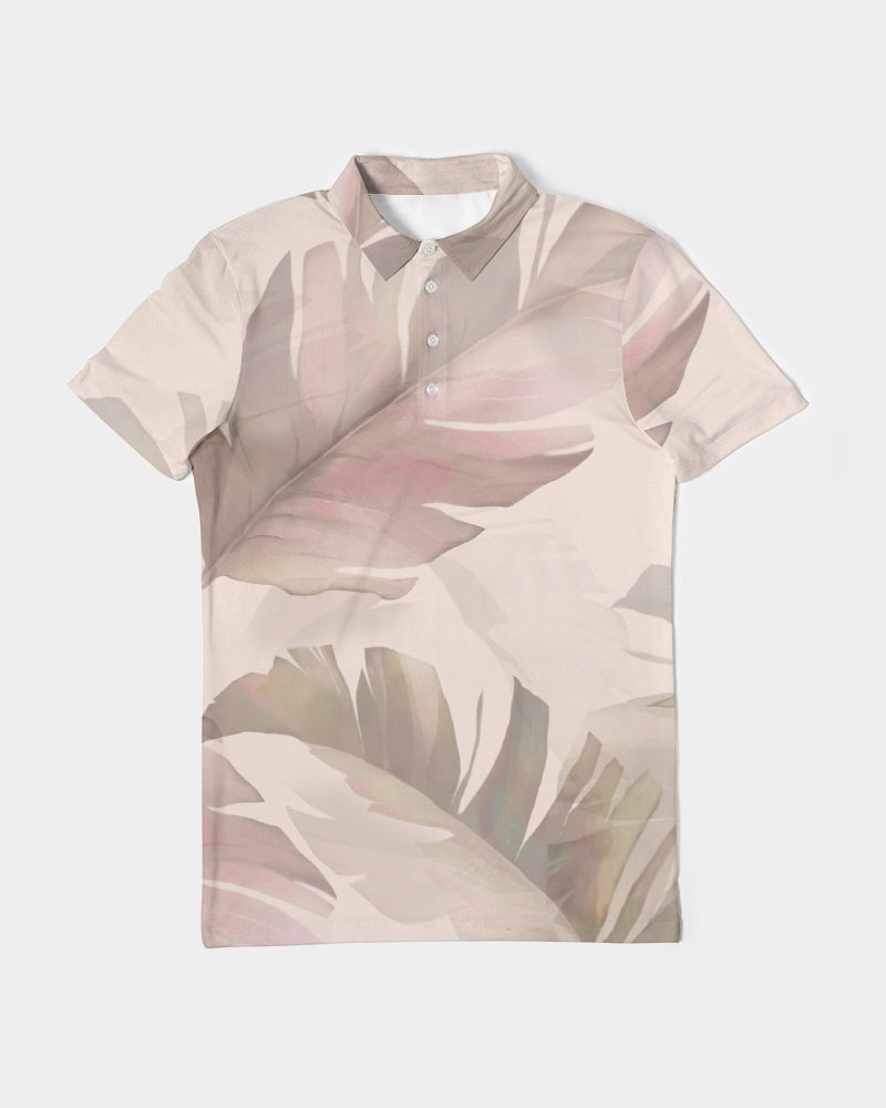 Blushing Leaves Men's Slim Fit Short Sleeve Polo