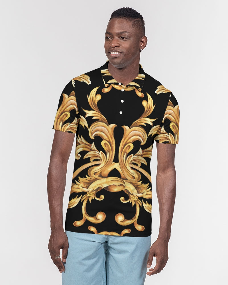 Black Gold Men's Slim Fit Short Sleeve Polo