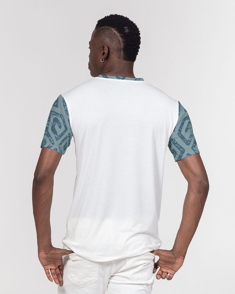 Teal Tribal Cloth Men's Everyday Pocket Tee