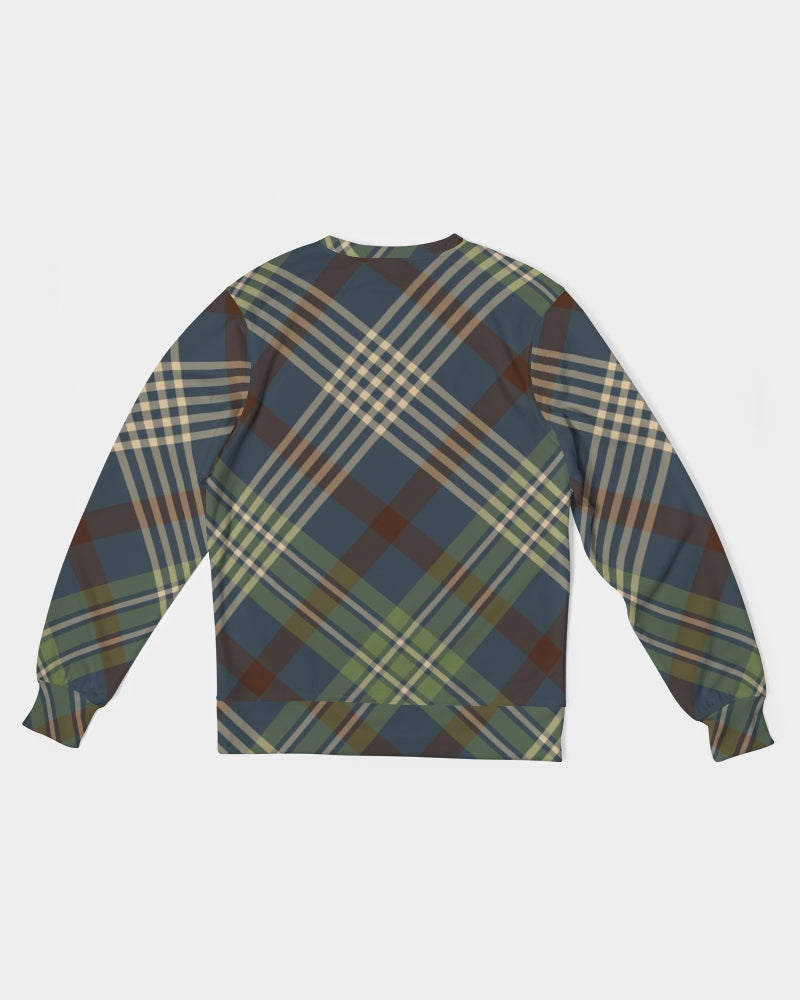 Winter Plaid Men's Classic French Terry Crewneck Pullover