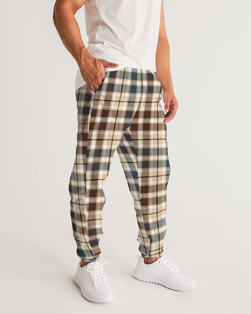 Classic Plaid Brown Men's Track Pants