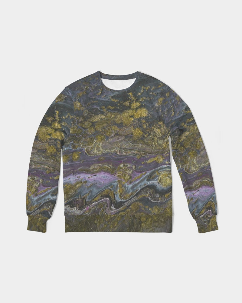 Gold Paint Men's Classic French Terry Crewneck Pullover