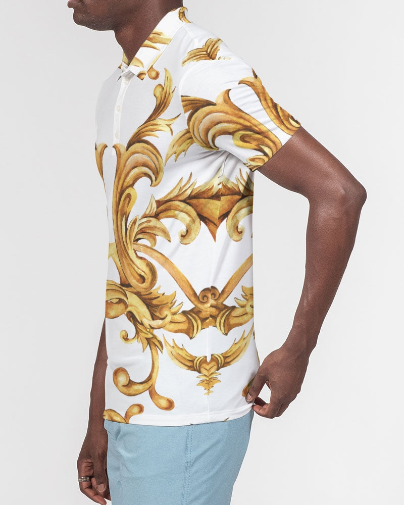 Vintage Gold Men's Slim Fit Short Sleeve Polo