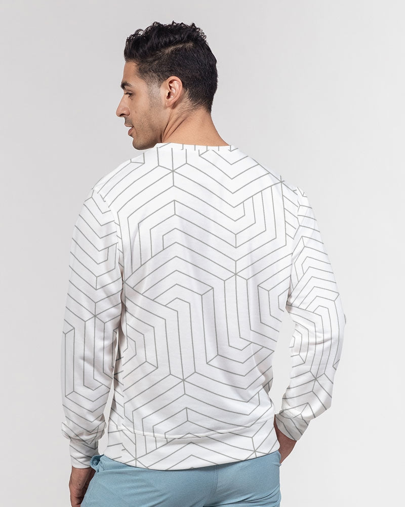 Geo Sense Men's Classic French Terry Crewneck Pullover