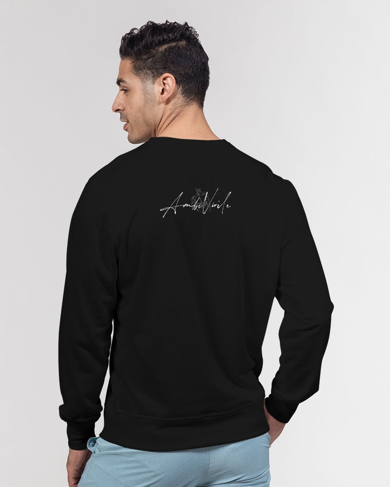 Authentic Masculinity Men's Classic French Terry Crewneck Pullover