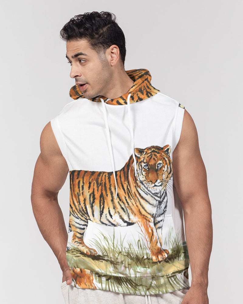 Tiger Love Men's Premium Heavyweight Sleeveless Hoodie