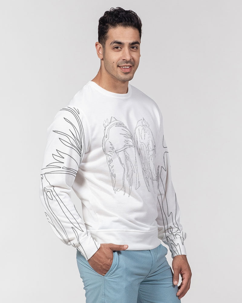 AV Brand Men's Classic French Terry Crewneck Pullover