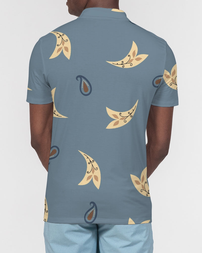 Avocado Paisley Men's Slim Fit Short Sleeve Polo