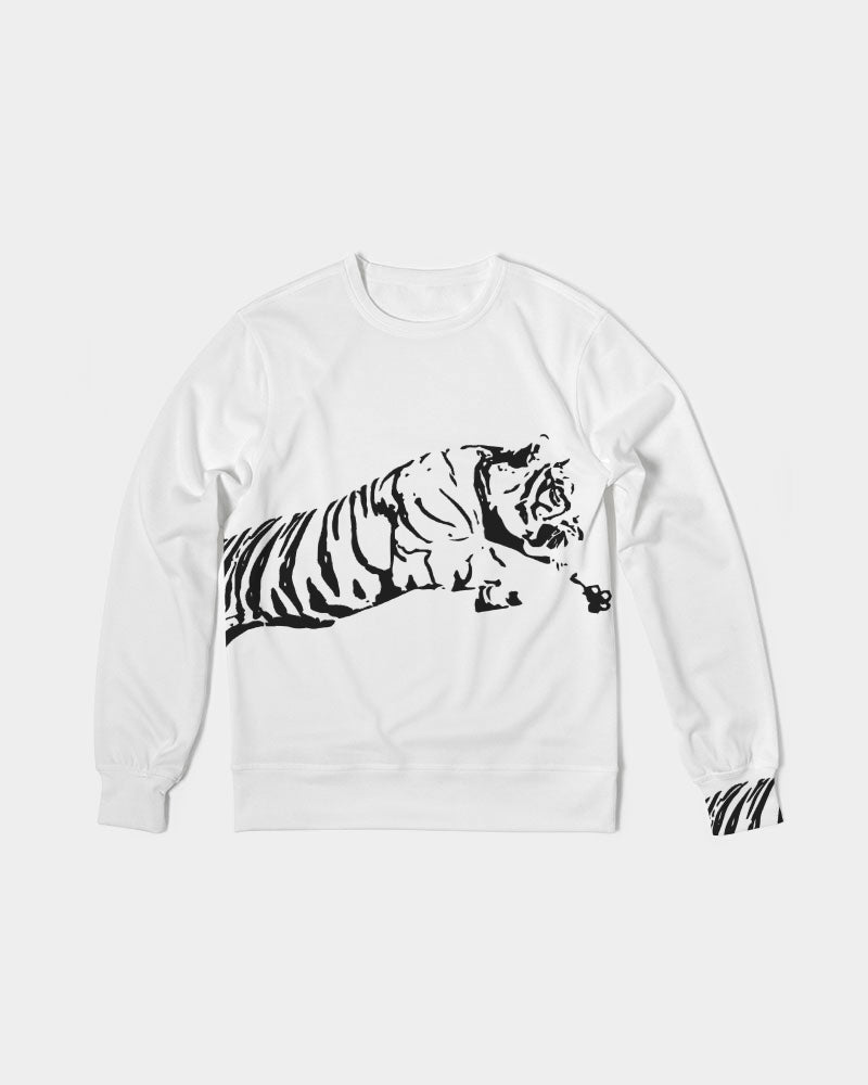 Tiger Black Men's Classic French Terry Crewneck Pullover