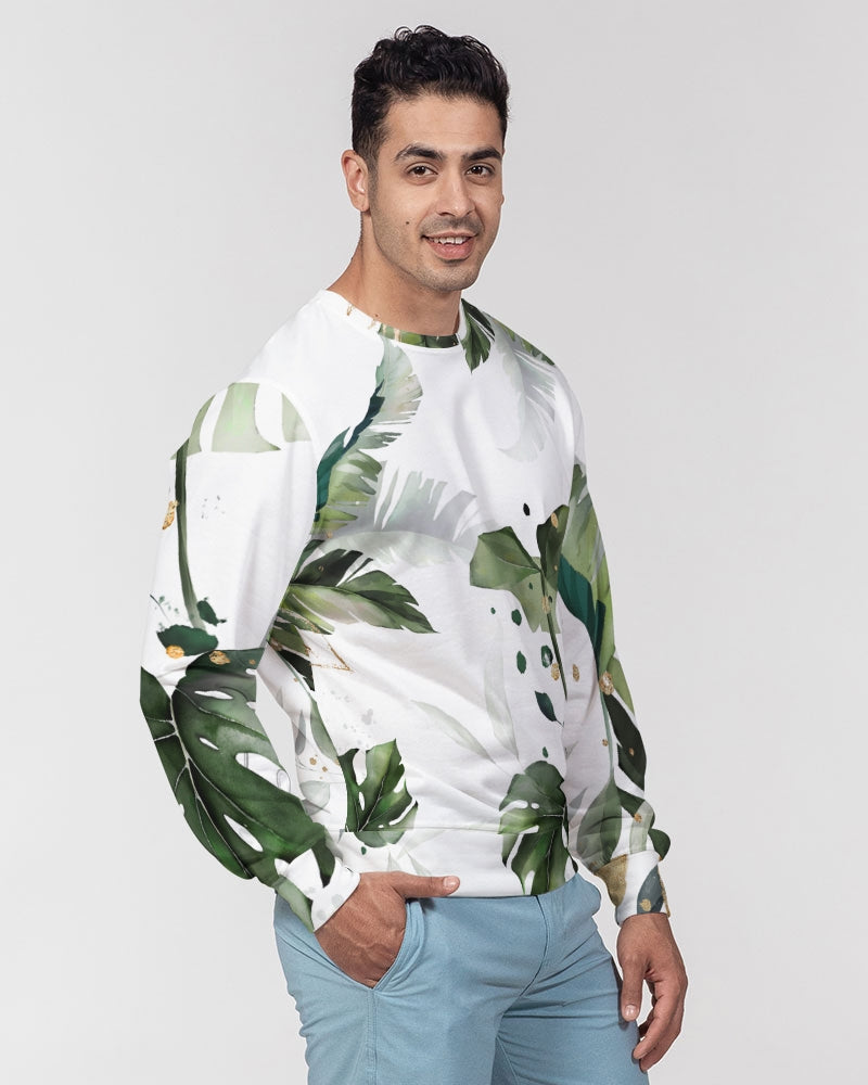Monstera Men's Classic French Terry Crewneck Pullover