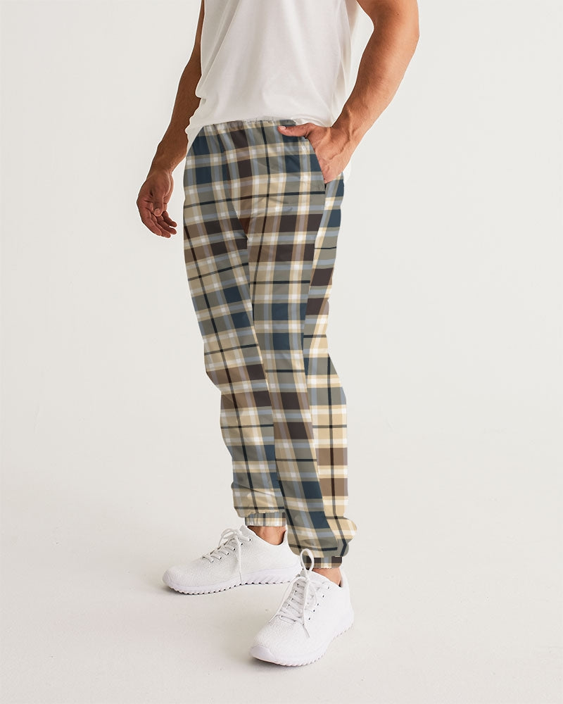 Classic Plaid Brown Men's Track Pants