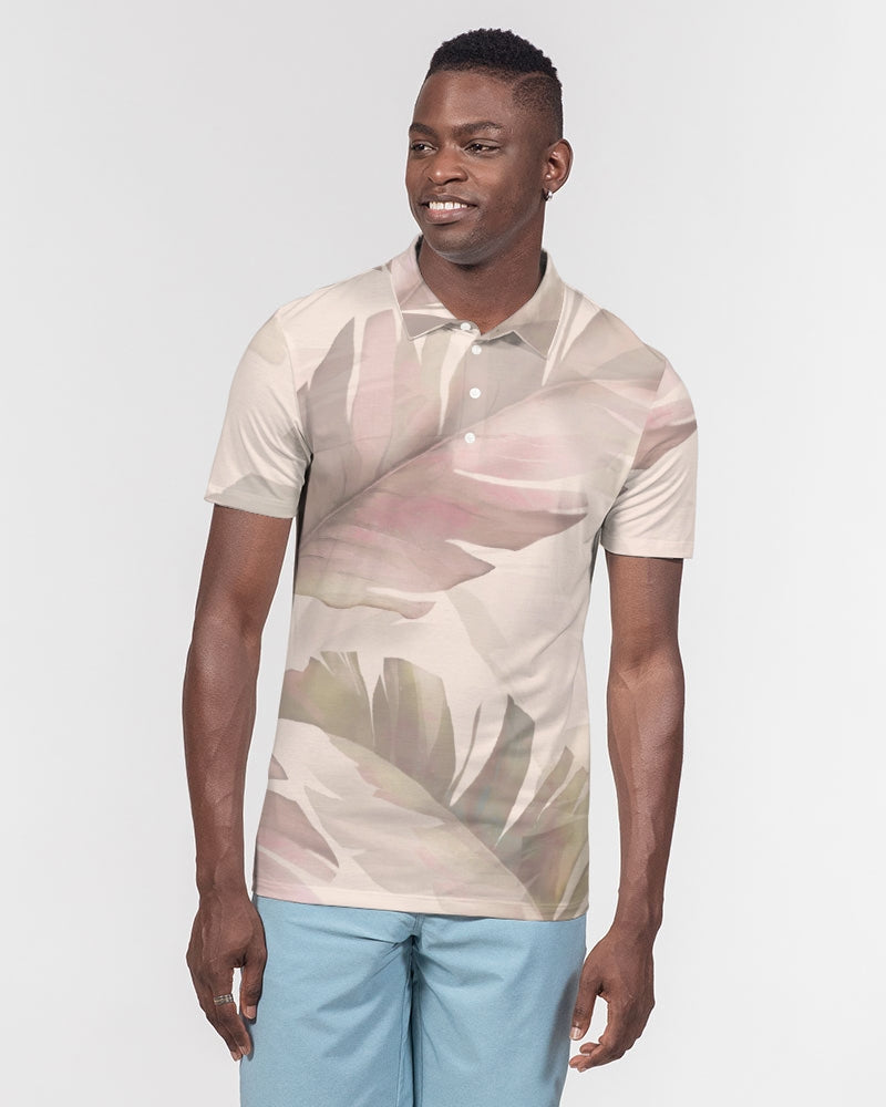 Blushing Leaves Men's Slim Fit Short Sleeve Polo