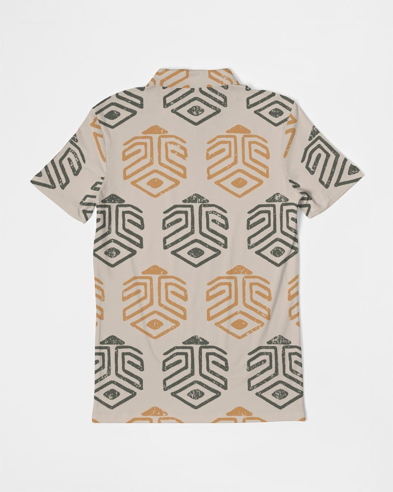 Tribal Marks Men's Slim Fit Short Sleeve Polo