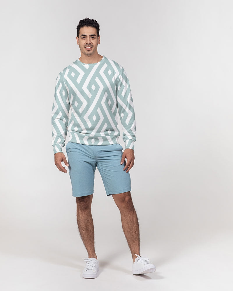 Green Diamonds Men's Classic French Terry Crewneck Pullover