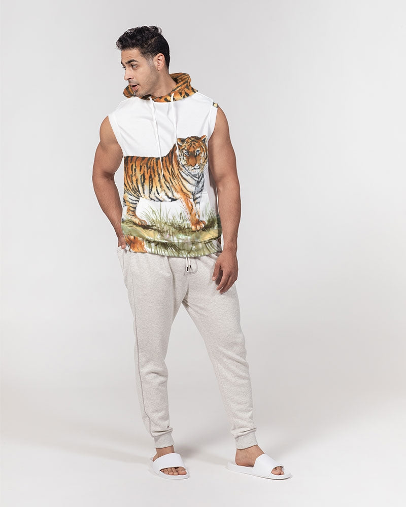 Tiger Love Men's Premium Heavyweight Sleeveless Hoodie