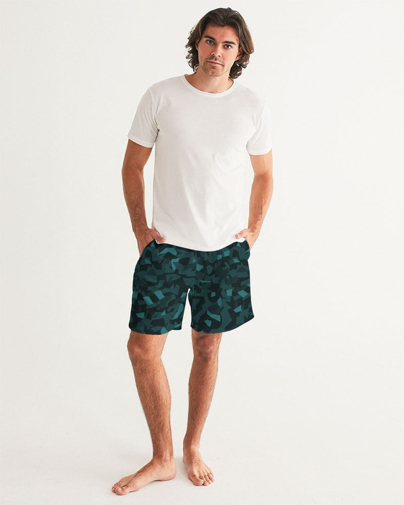 AV Teal Camo Men's Swim Trunk
