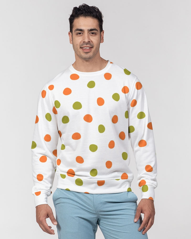 Fall Polks Men's Classic French Terry Crewneck Pullover