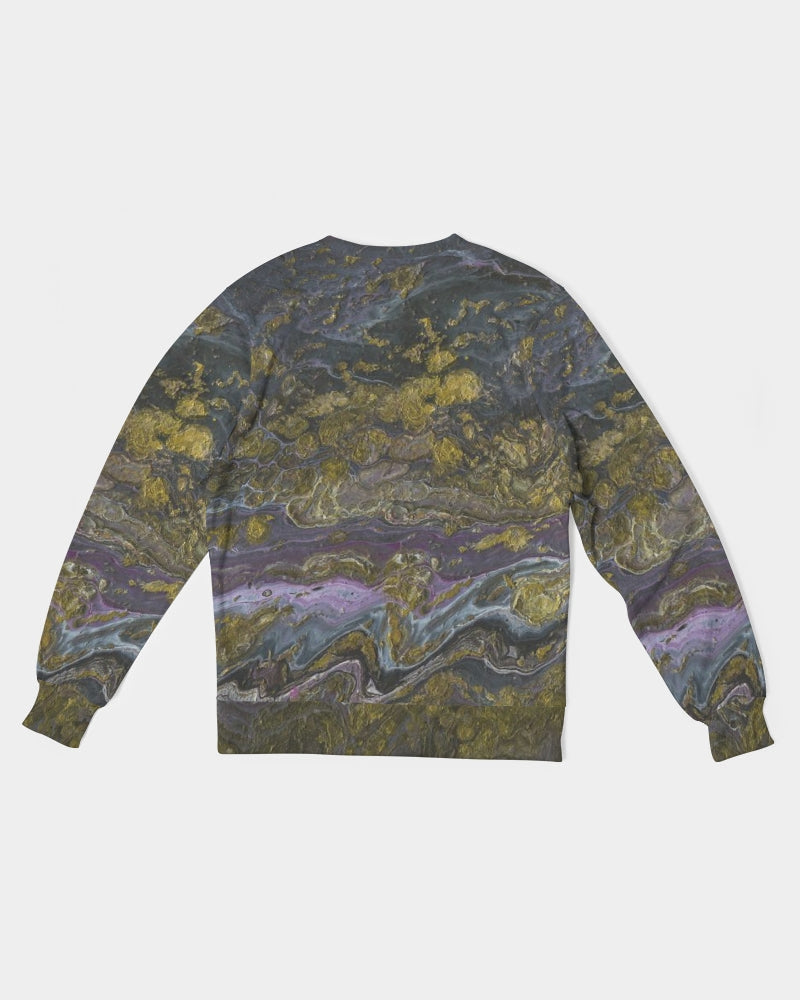 Gold Paint Men's Classic French Terry Crewneck Pullover