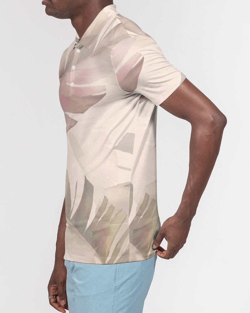 Blushing Leaves Men's Slim Fit Short Sleeve Polo