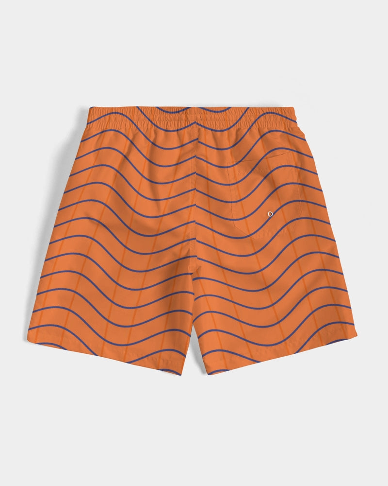 Men's Pumpkin Swim Trunks — bold all-over print by AmbiVirile, view 7