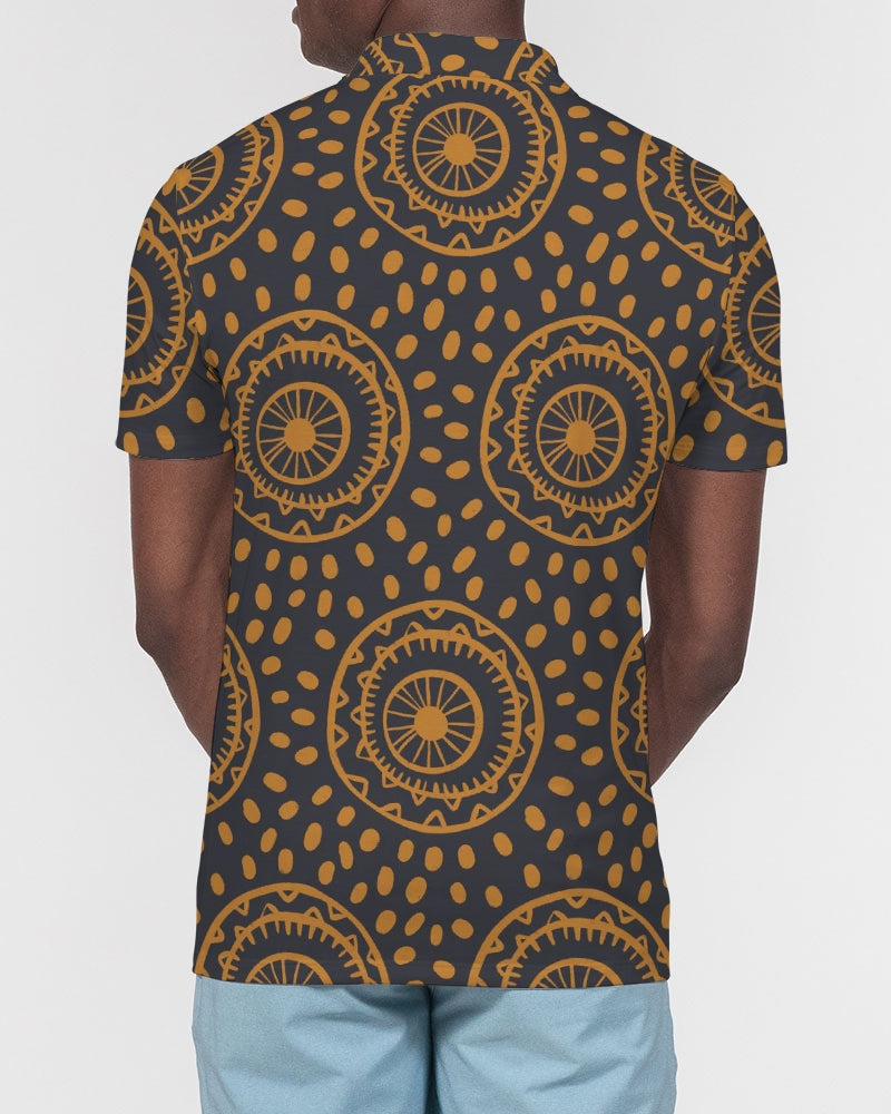 Afro Circles Men's Slim Fit Short Sleeve Polo
