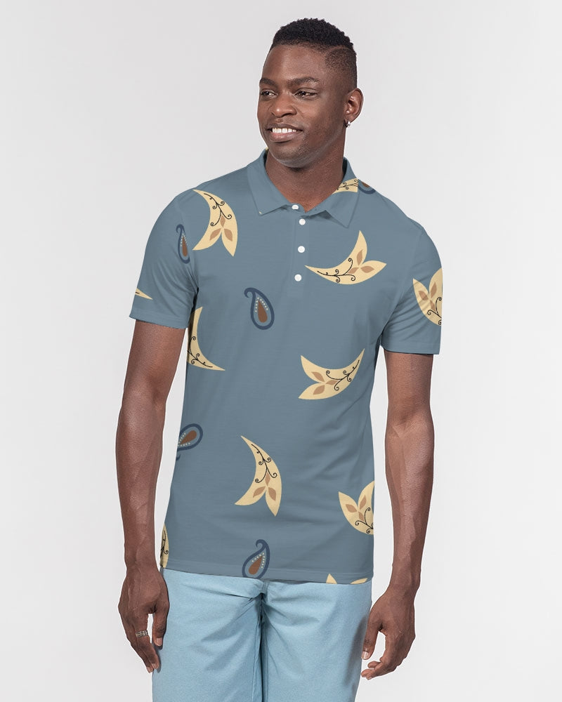 Avocado Paisley Men's Slim Fit Short Sleeve Polo