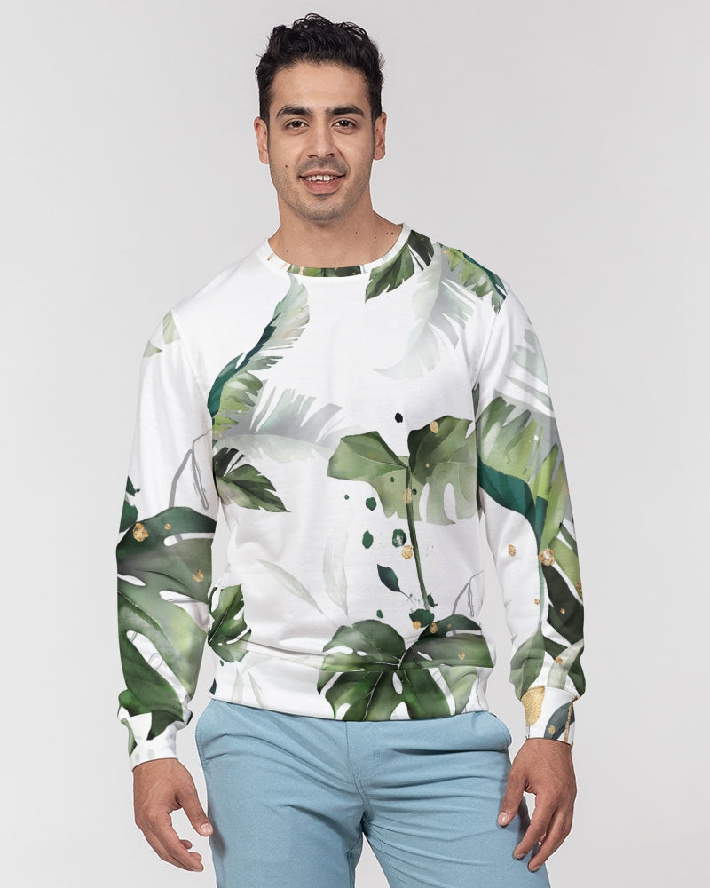 Monstera Men's Classic French Terry Crewneck Pullover